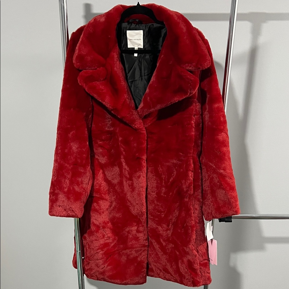 Avec Les Filles Vibrant Red Teddy Jacket